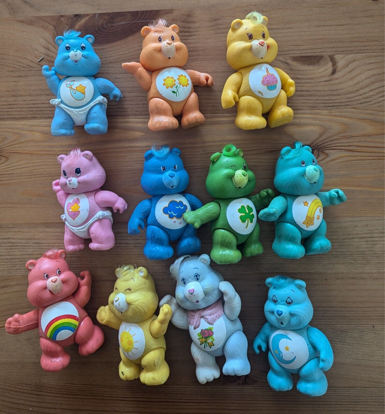 care bears vintage 1983/84 lot of 11  3 in