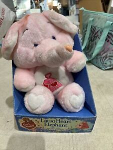 New! Boxed Vintage Kenner Care Bear Cousins 1985 Lotsa Heart Elephant Plush