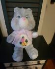 Kenner Care Bears 1983 Grams Bear Grandma Gray Plush Rose & Scarf 15”