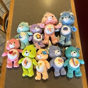 VINTAGE LOT OF 9 2004 CARE BEARS PLUSH WITH TAGS NWT 2007 Tie-Dye Heart Grumpy