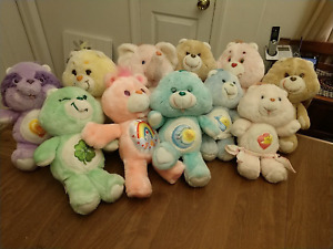 Lot of 11 Original Care Bears 10 from 1983. Good condition. Please see pictures