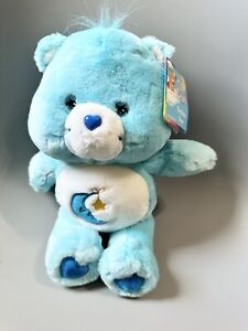 Vintage 2002 Care Bears Bedtime Bear 12” Stuffed Plush Blue w/Moon & Star w/tags