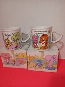 TWO 1985 Care Bear Cousins Mugs Mint With Boxes