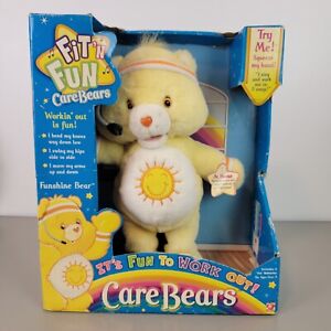 Care Bear Funshine Bear Fit N Fun Workout 2004 Yellow New Old Stock In Box
