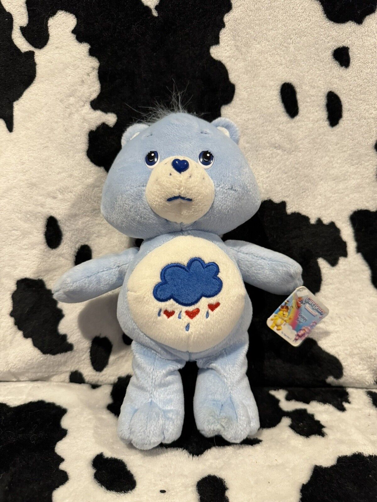 Vintage 2004 Care Bears Grumpy Bear Journey to Joke-A-Lot 10” Plush Cloud NWT