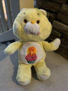VTG Kenner Care Bears BIRTHDAY CARE BEAR 1984 Yellow 18” Cupcake Candle Tongue