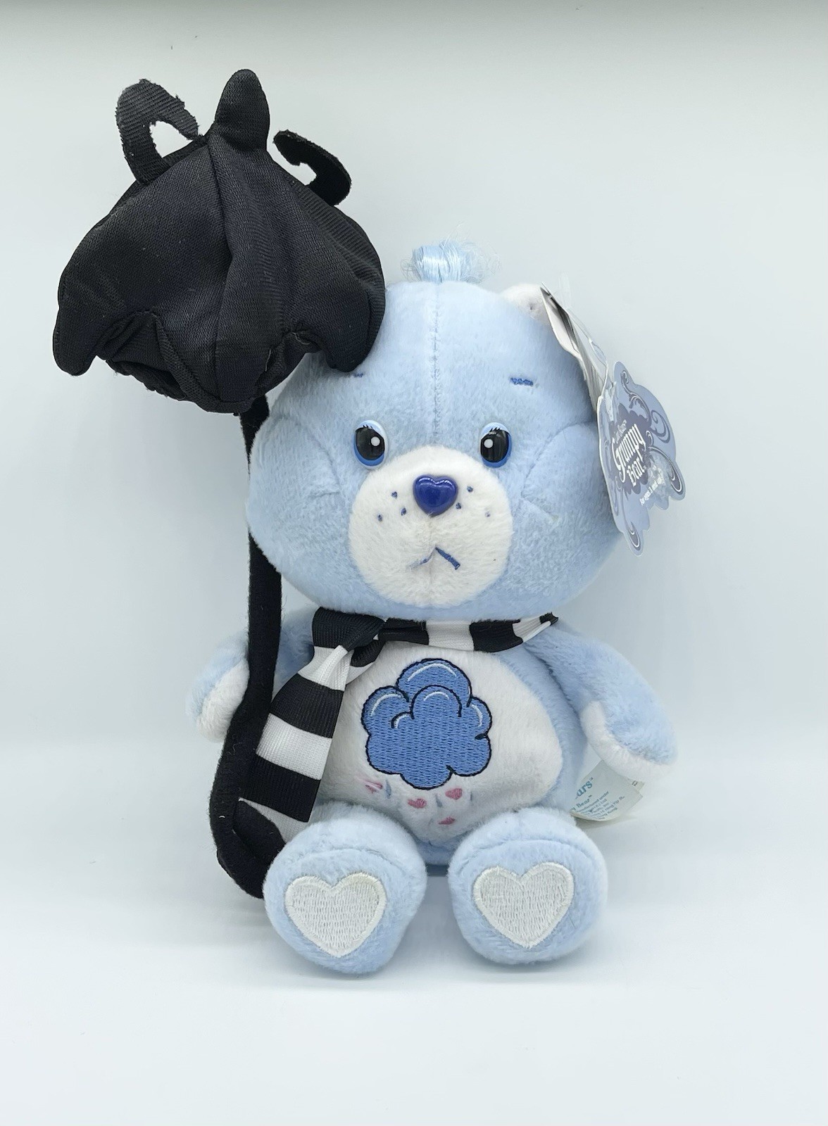 Rare 2006 Care Bears Grumpy Bear Umbrella & Scarf American Greetings