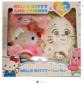 New ListingHello Kitty as Cheer Bear and Friends x Care Bears - New, 2 Plush Boxed Set Pair