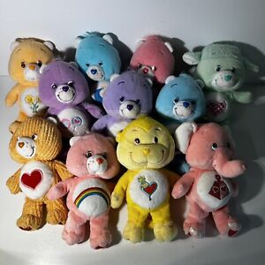 Care Bears Plush Stuffed Toys Lot of 11 Vintage Early 2000's