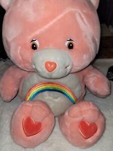 2002 Care Bears Cheer Bear Large Jumbo 25” Plush - Rainbow - Anniversary