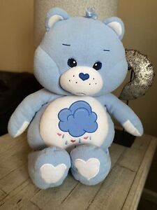 2002 Care Bear Plush Grumpy Sad Bear Large Jumbo Stuffed Animal 27” Rare Vintage