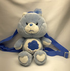 Vintage Care Bear 2003 Blue Grumpy 13” Plush Backpack Bag Y2K Nice Condition!