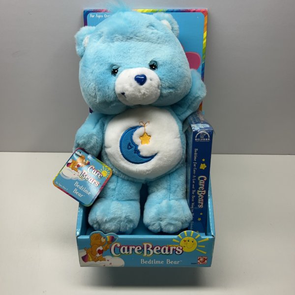 2002 Vintage Play Along Care Bears Bedtime Bear 13" Plush with Sealed VHS in Box