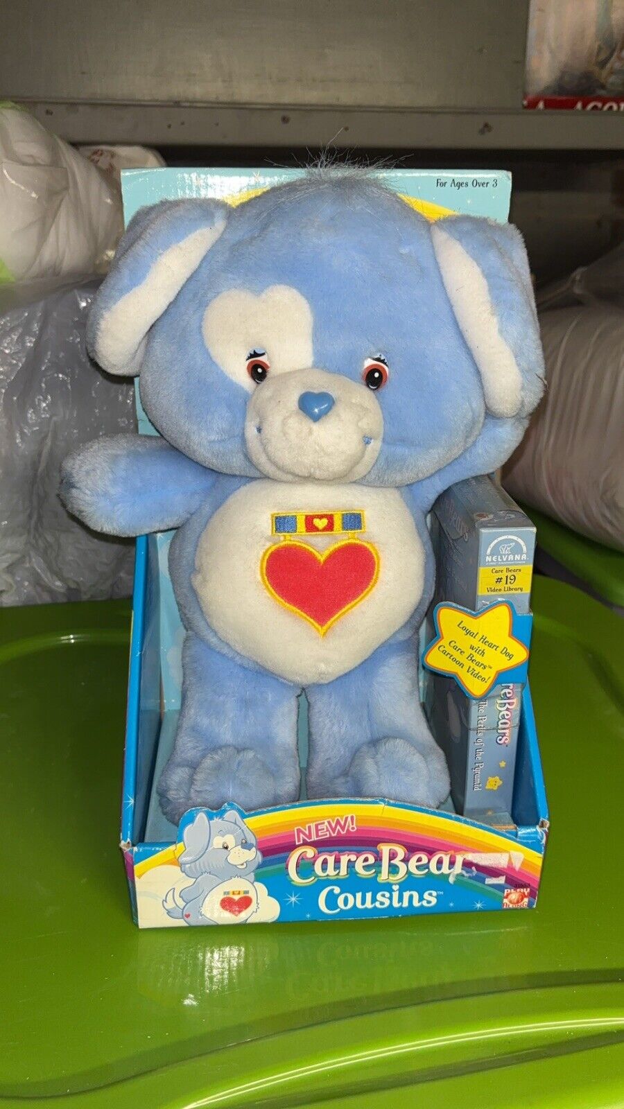 Care Bears Cousins Loyal Heart Dog 12” Plush Stuffed Toy VHS New Vintage 2004