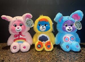 Rare! Set Of 3! Care Bears Easter Cheer, Grumpy, Share Plush Bears