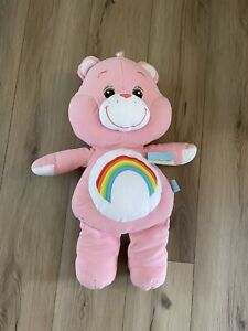 Large 30” Care Bears CHEER BEAR Cuddle Pillow 2002 Plush Stuffed With Tag