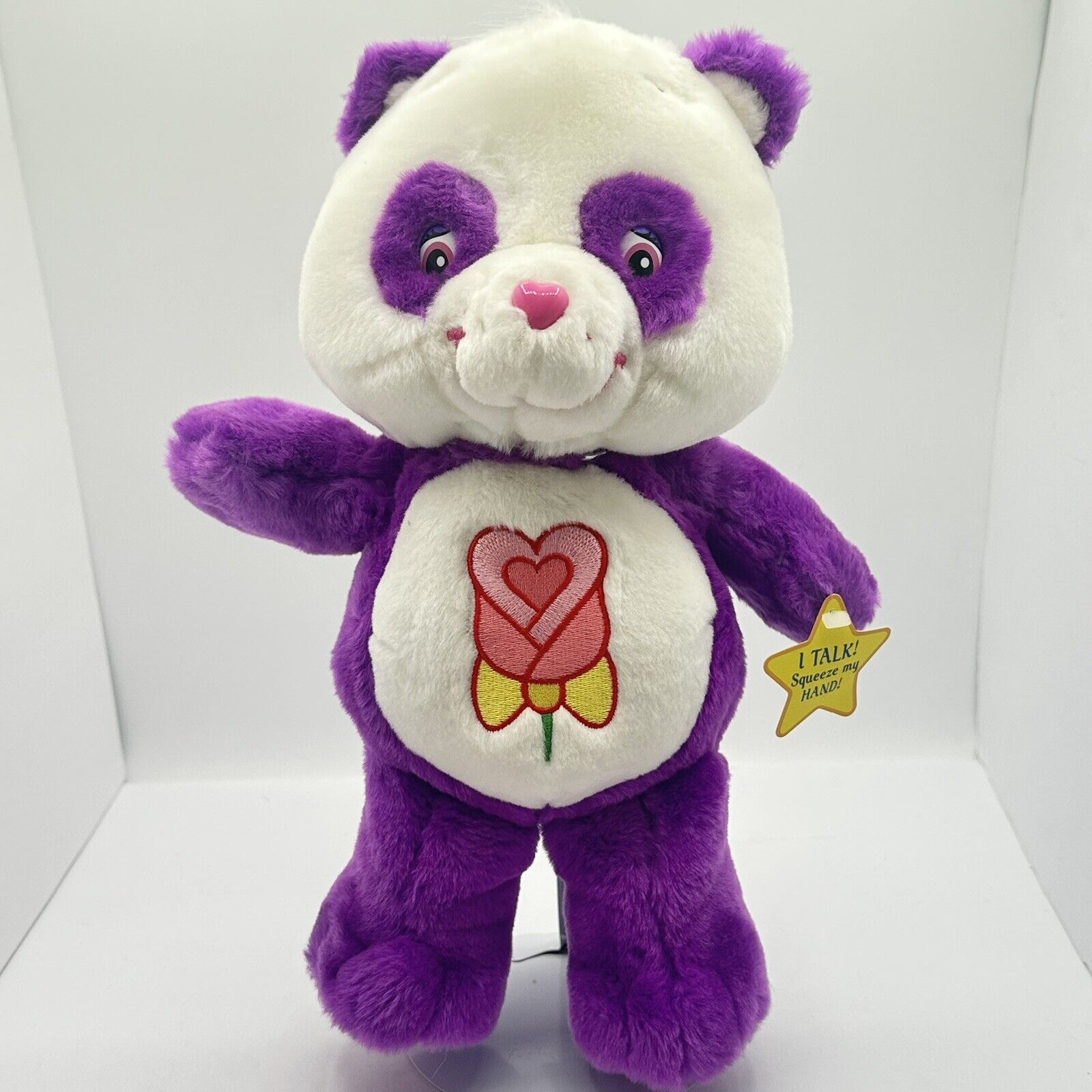 2005 12” Talking Care Bear Polite Panda Plush – Excellent Condition Purple