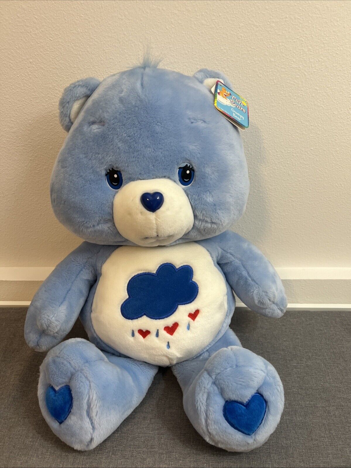 Vintage 2002 Jumbo 26” Grumpy Bear Care Bear RARE Good Conditions Very Clean.