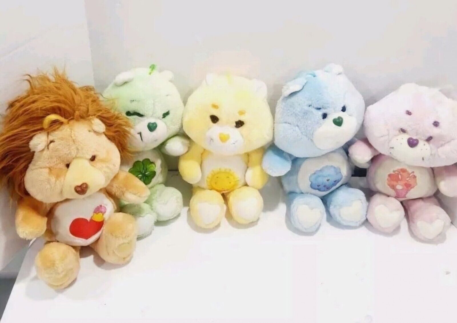 Care Bears Braveheart Lion, Good Luck, Yellow Sunshine, Share Care, Storm Cloud
