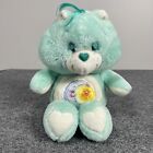 Vintage 1983 CARE BEAR Bedtime 13" Stuffed Plush Green Moon Sun Sleepy Kenner