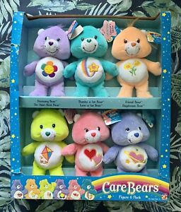 New In Box Care Bears Stuffed Animal 6 Pack - 2004 Collectors Edition