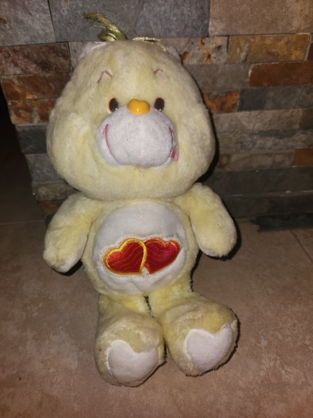 Care Bears Yellow Love A Lot Care Bear Vintage Maverick RARE Hearts (Z)