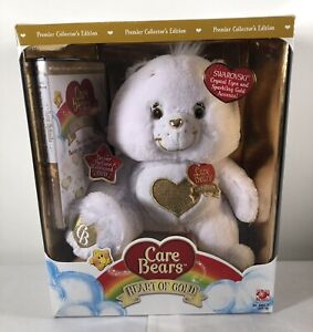 New In Box 2008 Play Along Care Bears Heart Of Gold Swarovski Crystal Eyes NRFB