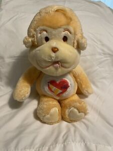Playful heart monkey care bear Vintage Plush