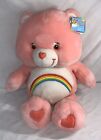CARE BEARS Cheer Bear Plush Rainbow Jumbo 25”Vintage 2002 w/tags