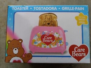 New in box PINK Care Bears 2 Slice retro Toaster Tenderheart Bear Stamped Toast