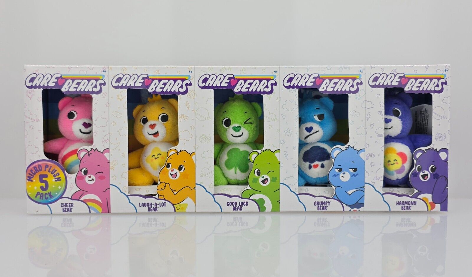 Care Bears Collection Care Bears Micro Plush Bear Mini Plush 3" Set Of 5 NIB