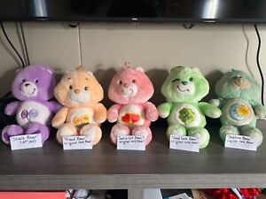 5 vintage Care Bears! 4 original Care bears and 1 Second generation Care Bears!