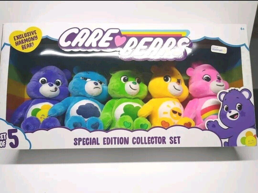 Care Bears Special Edition Collector Set of 5 Plush 9" Stuffed Animal Toys Rare