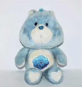 VTG 1983 Kenner Care Bears Blue Grumpy Bear Plush Stuffed Animal Storm Cloud 13”