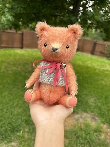 New ListingPink Pussman Bear Made With Real Mohair Hand Dyed With Sweater