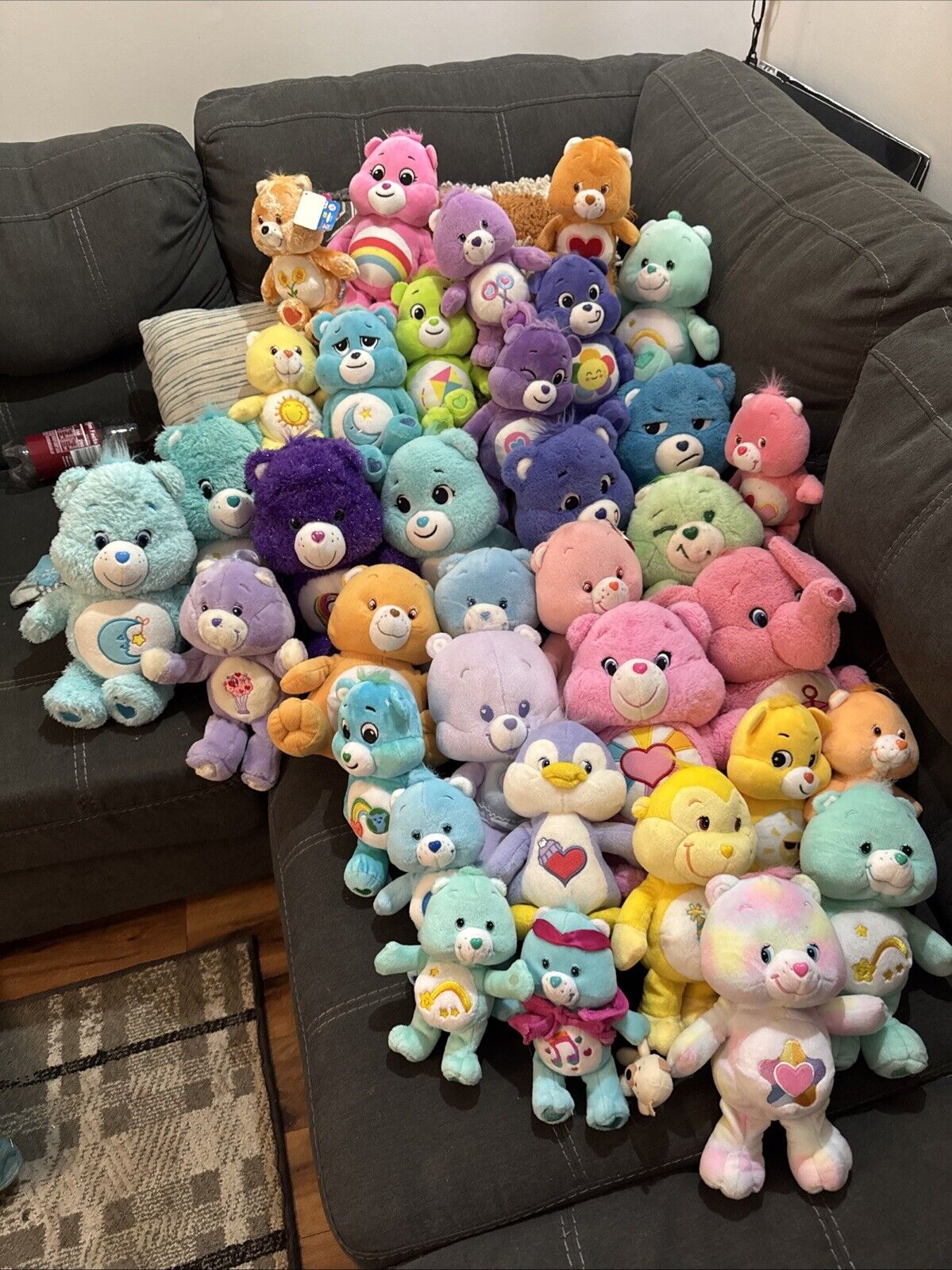 Vintage - Early 2000s Care Bears 7" Up To 15” Plush Lot Of 35 Mixed 1 New Tag
