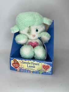 Vintage 1984 Kenner Care Bears Cousins Gentle Heart Green Lamb Stuffed Plush 13”