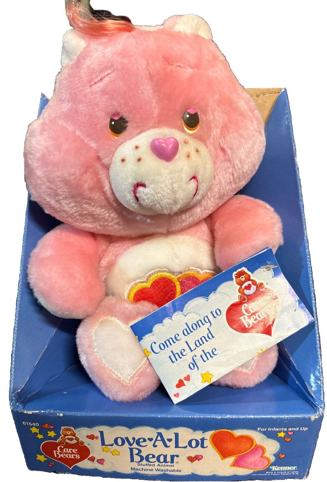 Care Bears Love-A-Lot Pink Bear Plush Stuffed Animal 1984 New in box