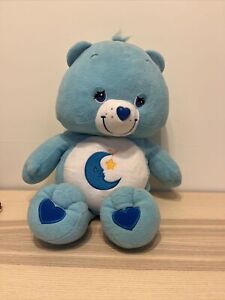 Care Bears Vintage 2003 Bedtime Bear Plush Blue Moon & Star Heart Jumbo 22