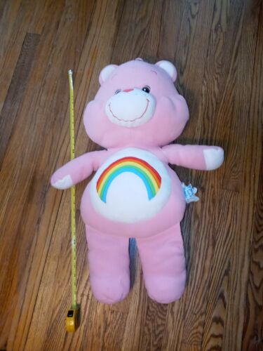 Large 30” Care Bears CHEER BEAR Cuddle Pillow 2002 Plush Stuffed Fleece Pink