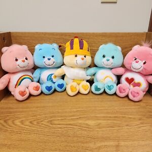 Care Bears Plush Stuffed Toys Lot of 5 Vintage Early 2002-2004