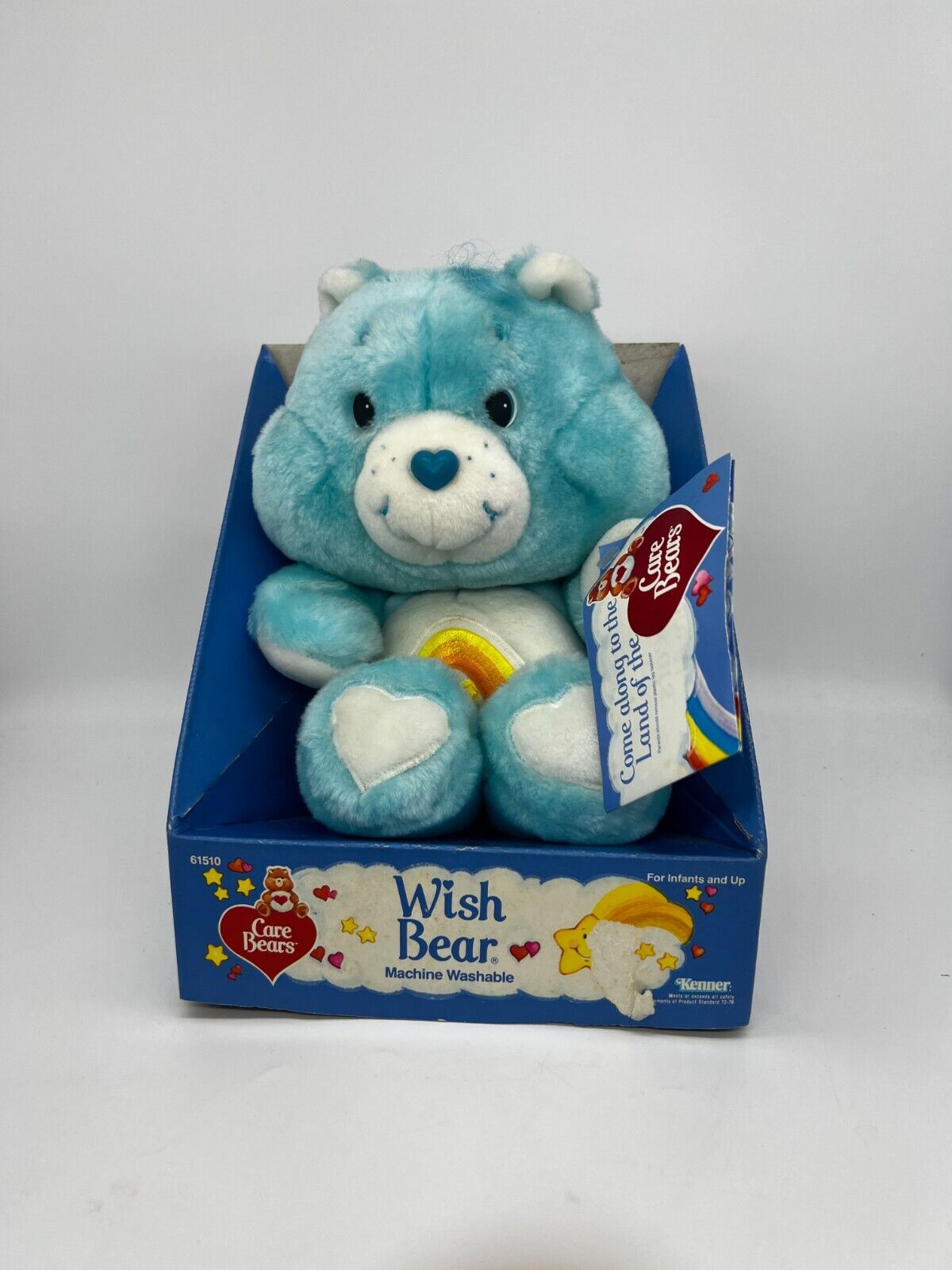 Vintage Kenner Care Bears 13” Plush Wish Bear w/ Box & Tags 1983 Shooting Star