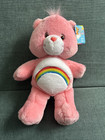 Vintage 2002 Care Bears Pink Cheer Bear 13" Plush Stuffed Animal Rainbow Toy NWT