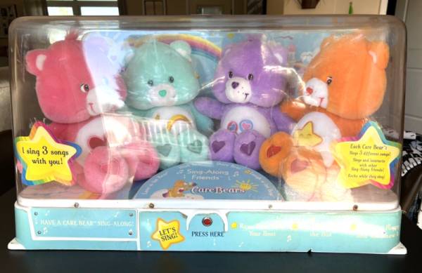 2003 Care Bears Sing-a-Long Friends Play Along Electronic Store Display WORKS