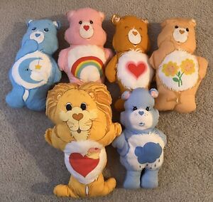 VTG 80’s Care Bears Handmade Pillow Plush Stuffed Toys LOT 5 Hand Sewn 12