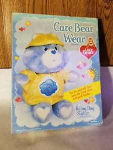 1982 Care Bear Wear Care Bears Rainy Day Slicker Mint in box Sealed on Insert