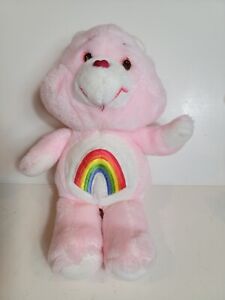 Vintage Care Bears Plush Toy Cheer Bear Pink Rainbow 1983 1980s Kenner VTG