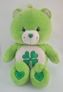 Vtg 2002 GOOD LUCK Care Bear Jumbo 26” Stuffed Plush Green Clover Rare Large HTF