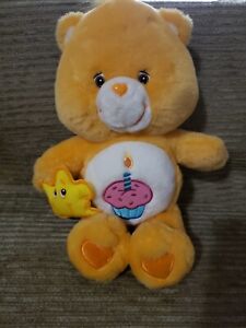 Care Bears Birthday Bear Orange Teddy Bear Cupcake Stuffed Animal 12