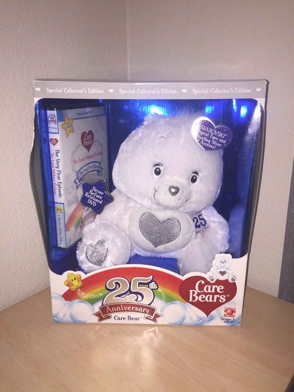 Care Bears 25th Anniversary Care Bear White Silver Tenderheart Special Edition